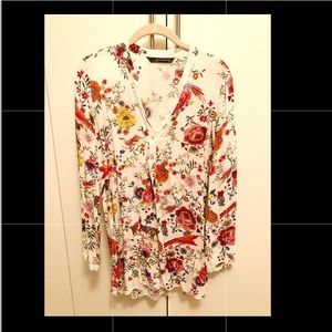 Zara Floral Long Top